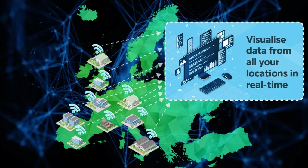 Collect data from your plants and assets, visualising results in real-time in tailored dashboards — allowing your business to monitor every location you operate in